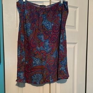 Paisley Print Blue and Red Skirt‎